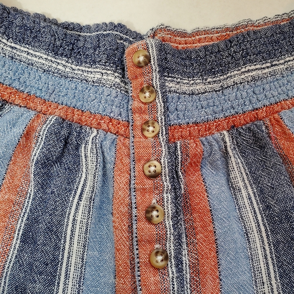 NEW Blue & Orange Striped Palazzo Pants